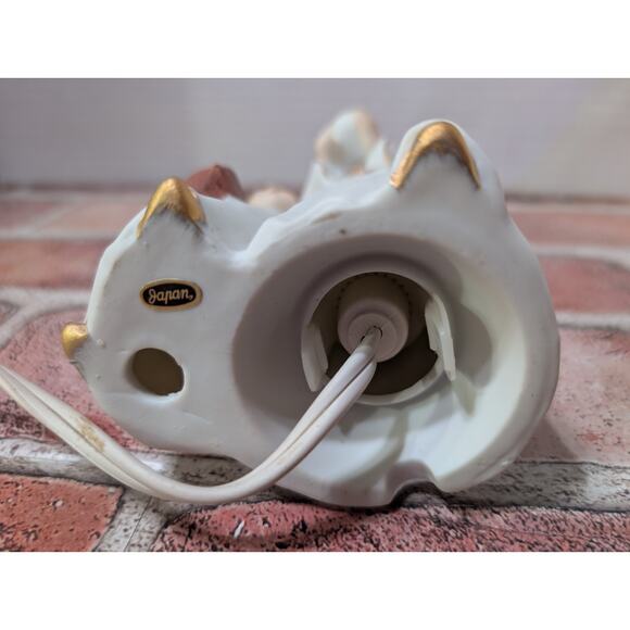 Vintage Porcelain Lighted Figurine Two Children in Nightgowns with Candle Japan - Picture 7 of 8